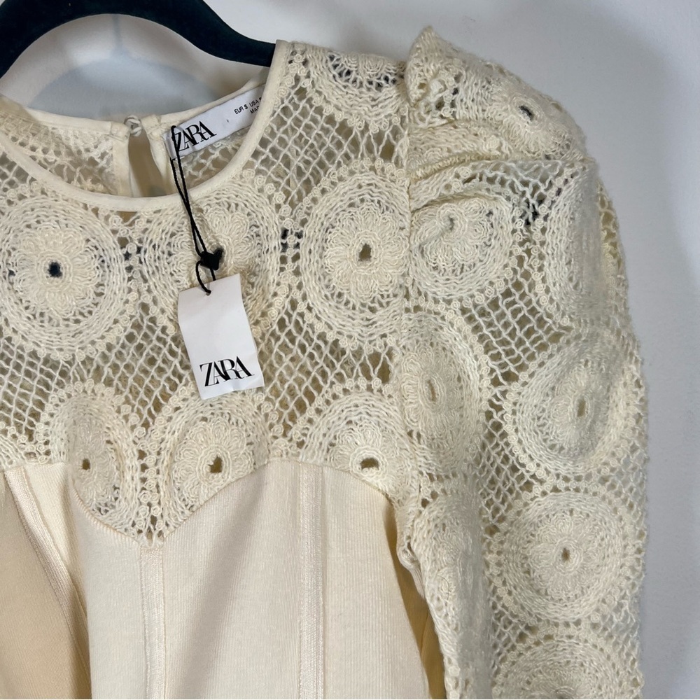 NWOT Zara Crochet Corset Top - Picture 2 of 7